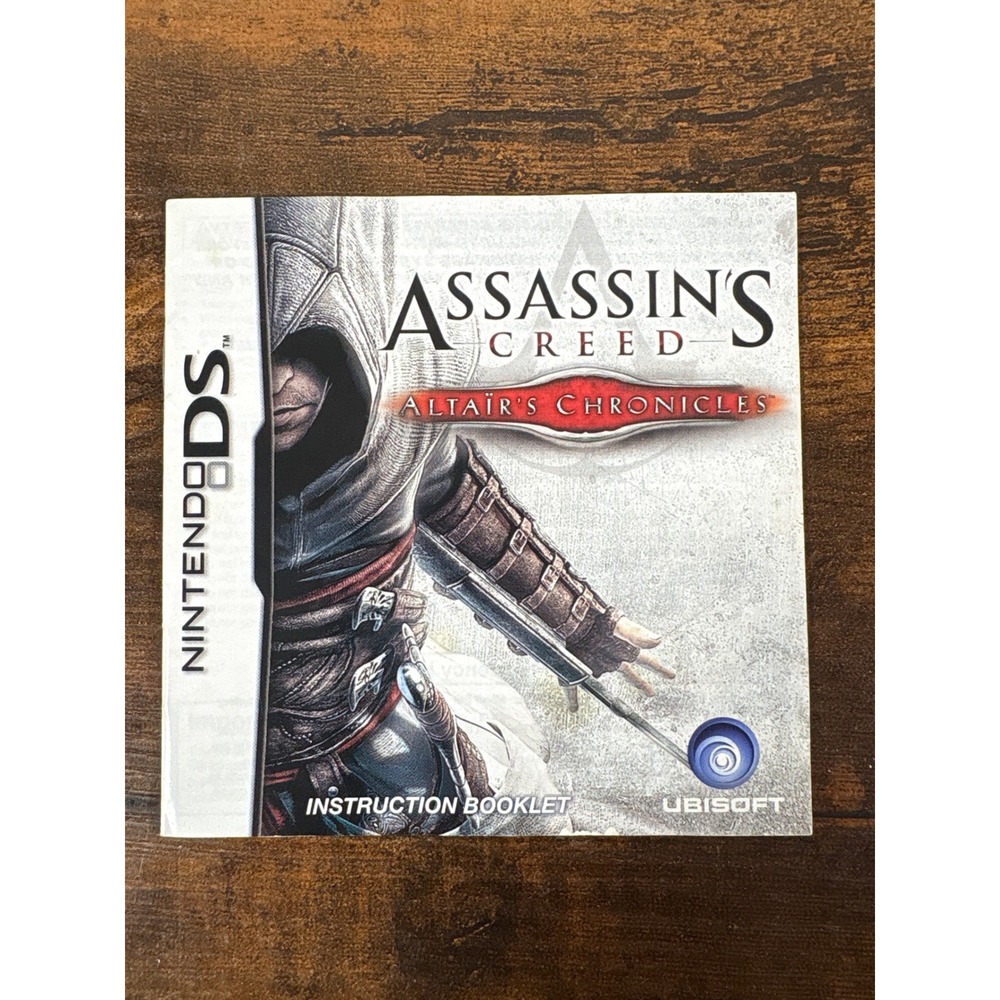 Assassins Creed Altairs Chronicles Nintendo DS Instruction Booklet Manual Only